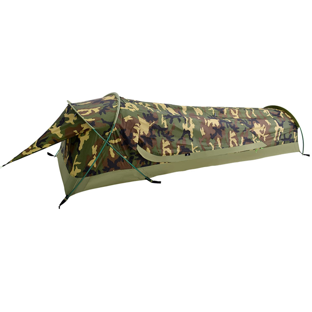 GEERTOP ultralight 1P bivy tent front view showcases compact pack size for backpacking.