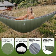 GEERTOP underquilt soft lining provides cozy comfort on chilly nights.