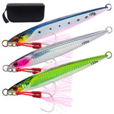 Gefischtter 3-piece saltwater vertical fishing jigs set, 150g each