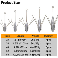 Close-up of Gefischtter Sputnik Sinker 2oz 4pcs