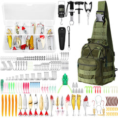 Gemscream 393-piece fishing tackle kit box keeps gear organized for trips.