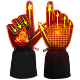 GEMSTONEGO heated gloves back view showing full-hand warmth capability for winter sports