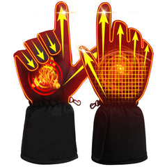GEMSTONEGO heated gloves back view showing full-hand warmth capability for winter sports