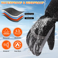 GemstoneGO heated gloves waterproof outer shell with anti-slip palm grip