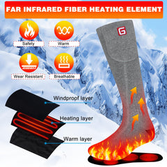 GEMSTONEGO heated socks in winter outdoor activity setting