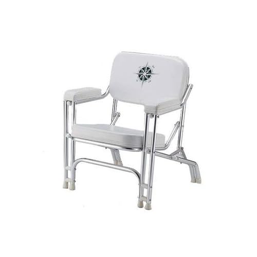 Gen3 Marine padded deck chair with compass logo offers durable, comfortable seating for dockside lounging
