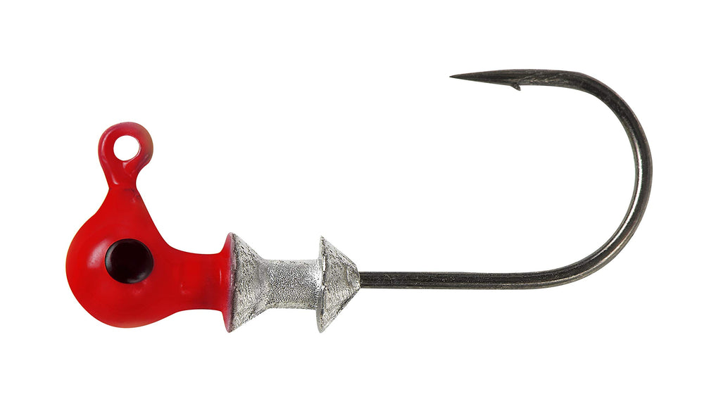 Gene Larew Crappie Pro Docktr shooter jig head red 1/32 oz, ideal for shooting under docks