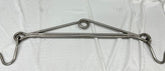 Generic 30-36 inch beef gambrel with a 5/8 inch stainless frame for professional processing.