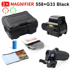 Generic 558 G33 glass enhances clarity for precise targeting.