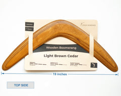 Generic boomerang returning mid-air illustrates practical backyard play and skill-building.