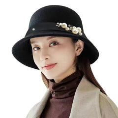 Generic bowler hat with ribbon detail, refined vintage charm