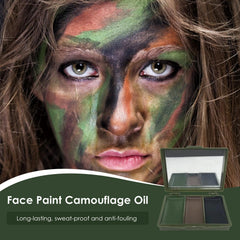 Generic camouflage face paint compact front for easy carry in the field.