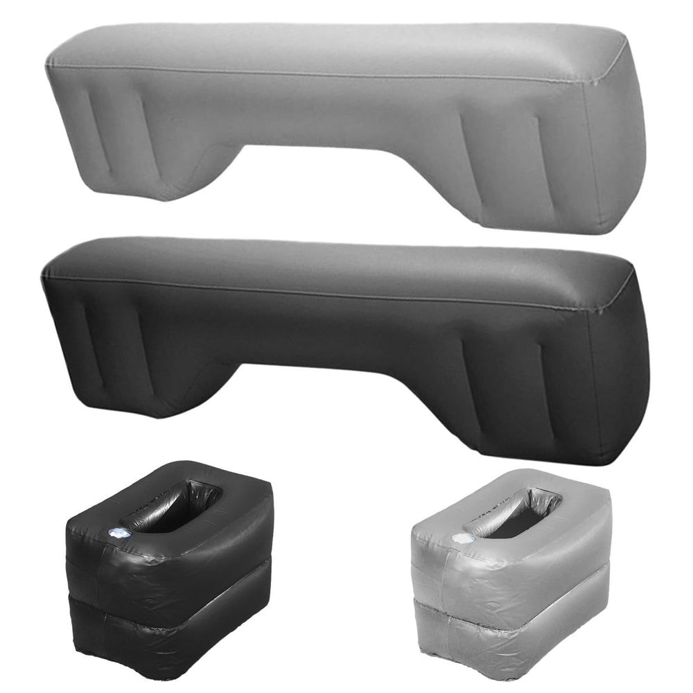 Generic car air mattress back-seat pillow offers leakproof comfort for long road trips