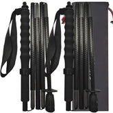 Generic carbon fiber trekking poles 110cm extended show lightweight durability for rugged hikes.