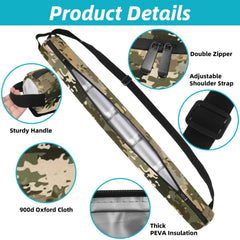 Generic Classic Camouflage golf cooler sleeve side view highlighting rugged fabric and insulation.
