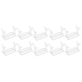 Generic clear lure display stand front view, neat presentation of lures
