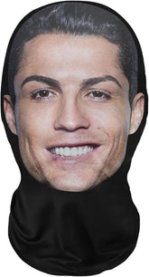 Generic CR7 3D mask front view with lifelike portrait for fans