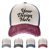 Generic Custom Denim Cap front view, ideal for personalized text or image display