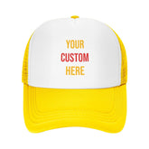 Generic Custom Hats yellow front view shows adjustable comfort for daily wear.