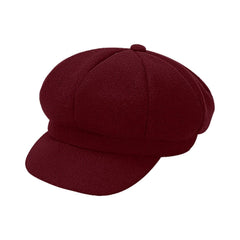 Generic Denim Newsboy Cap side view showcases timeless vintage-inspired look.