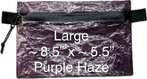 Generic Dyneema zipper pouch large Purple Haze front view, lightweight weatherproof storage for camping and travel.