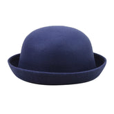 Generic Elegant Womens Roll-up Brim Fedora Hat with sun protection and packable style.