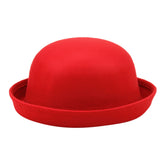 Generic Elegant Womens Roll-Up Brim Fedora Hat with versatile roll-up brim for sunny days.