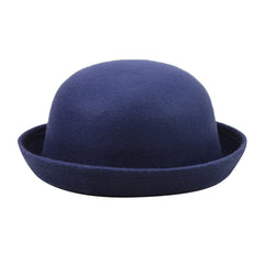 Generic Elegant Womens Roll-up Brim Fedora Hat with sun protection and packable style.