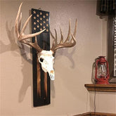 Generic Euro Mount Skull Hanger with flag-design plaque enhances trophy presentation.