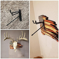 Generic European skull hanger on wood with burnt flag finish