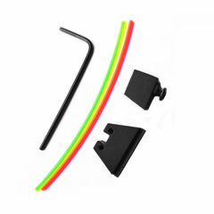Generic fiber optic rear sight for Glock G17 improves rapid sight picture in variable light