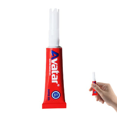 Generic Fishing Pole Glue bottle closeup demonstrates strong adhesion for rod repairs.