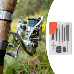 Generic Fishing Reel Maintenance Kit stainless steel construction close-up demonstrates durability.