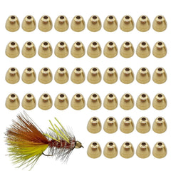 Generic Fly Head Beads 4x3mm gold cone head for fast sinking