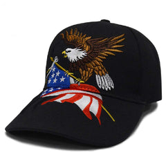 Generic Flyouth cap with bald eagle embroidery for outdoor patriotic style.