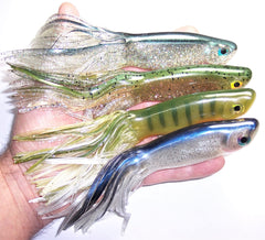 Generic Gitzit 7inch Shad Hybrid Musky Tube Bait ready for versatile rigging options.