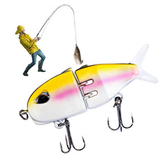 Generic Glide Bait three-hooks close-up emphasizing secure hooks and durability