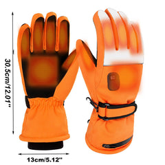 Generic heated gloves feature touchscreen-friendly fingertips for easy mobile use.