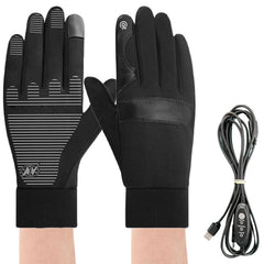 Generic Heated Gloves showcase waterproof fabric and plush fleece warmth for outdoor use.