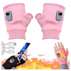 Generic heated gloves with digital display showing warmth level for outdoor use