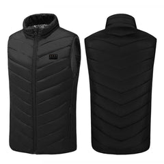 Generic heated vest plus-size fit demonstrates inclusive sizing and comfort.