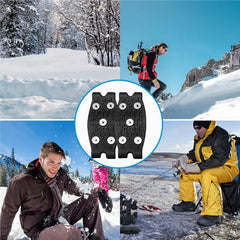 Ice and snow traction enhancing outdoor walking and safety