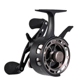 Generic ice fishing reel with a large spool for deep-water line capacity.
