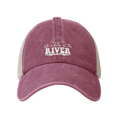Generic Life River mesh hat side vent, keeps you cool during outdoor activities.