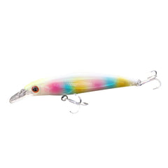Generic luminous fish lure with shrimp design attracts predators in low light.