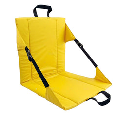 Generic portable camping chair with backrest in turquoise and purple for lightweight comfort on hikes and beach trips.