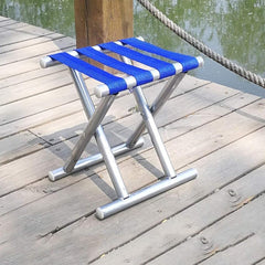 Folded, the stool becomes a compact travel companion.