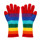 Generic Rainbow Gloves multicolored design for stylish everyday wear