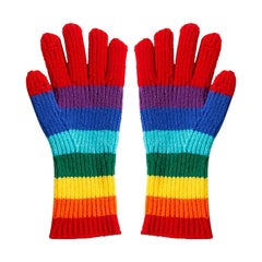 Generic Rainbow Gloves multicolored design for stylish everyday wear