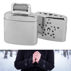 Generic Rapid Heating Hand Warmer tucked in a pocket for hands free warmth on commutes